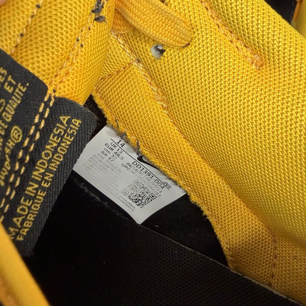 Nike Dunk Low "Goldenrod" Black/Yellow Iowa Men's Size 14 DD1391-004 Pirates C - Picture 7 of 11